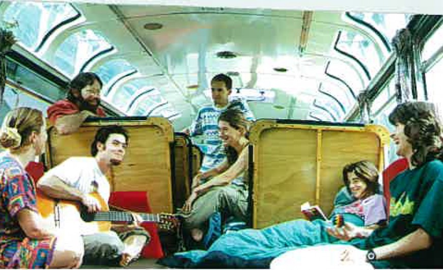 Flying Kiwi travellers circa 1990 Photo taken by: unknown