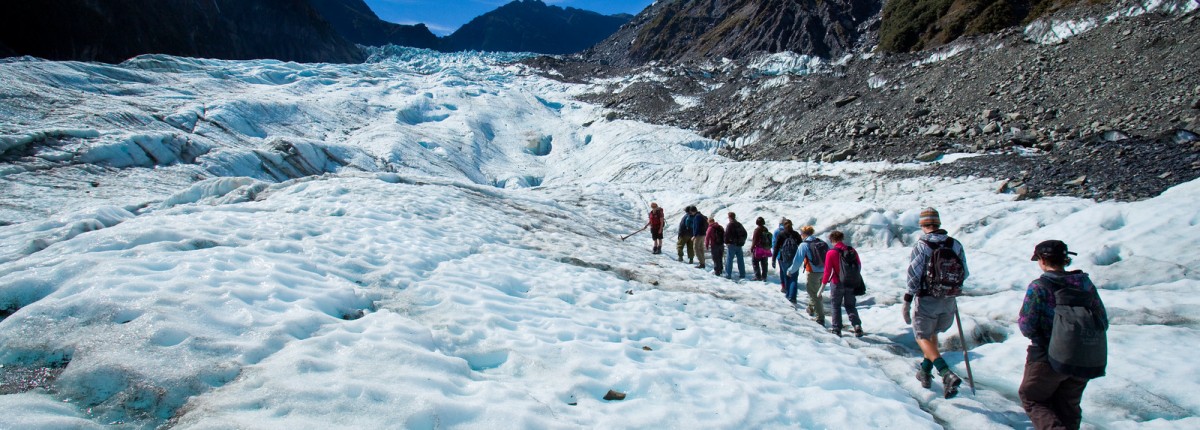 Ice hiking at Fox Glacier