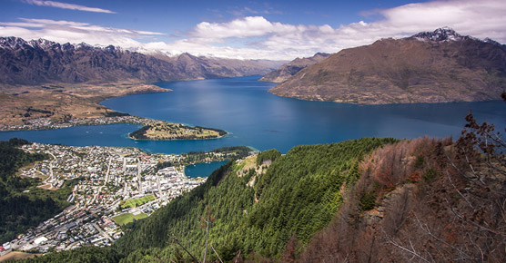 views over queenstown on tour