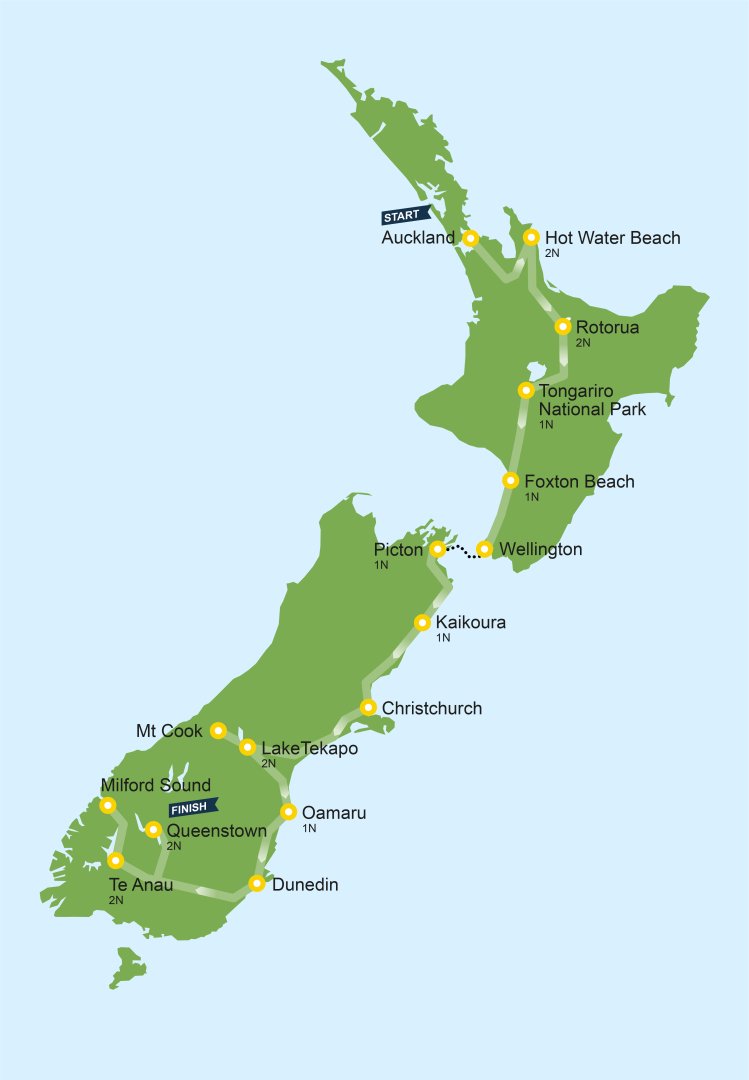 Grand Traverse New Zealand North to South Tour