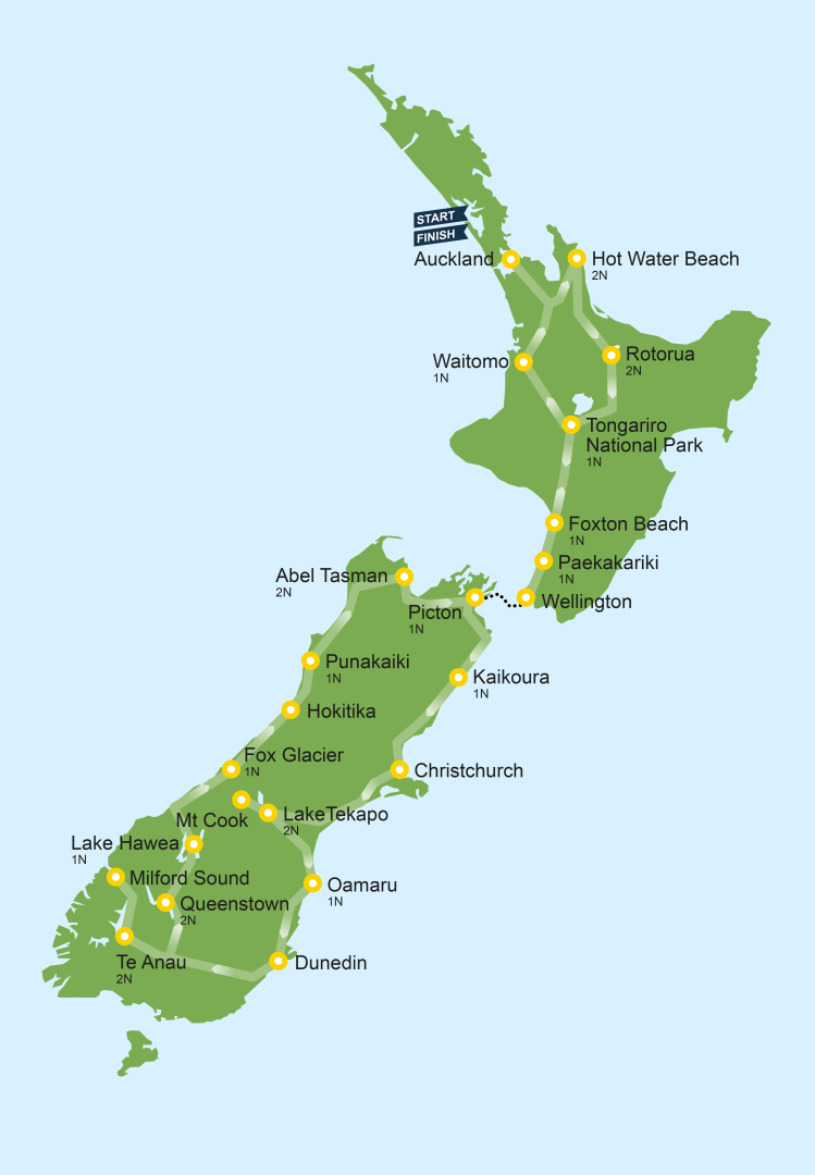 Total Aotearoa North to South Tours